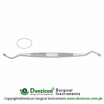Williger Bone Curette Double Ended - Oval/Oval - Fig. 1/Fig. 1 Stainless Steel, 17 cm - 6 3/4"